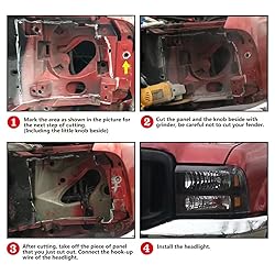 GRAND ORANGE Headlights Assembly Compatible with