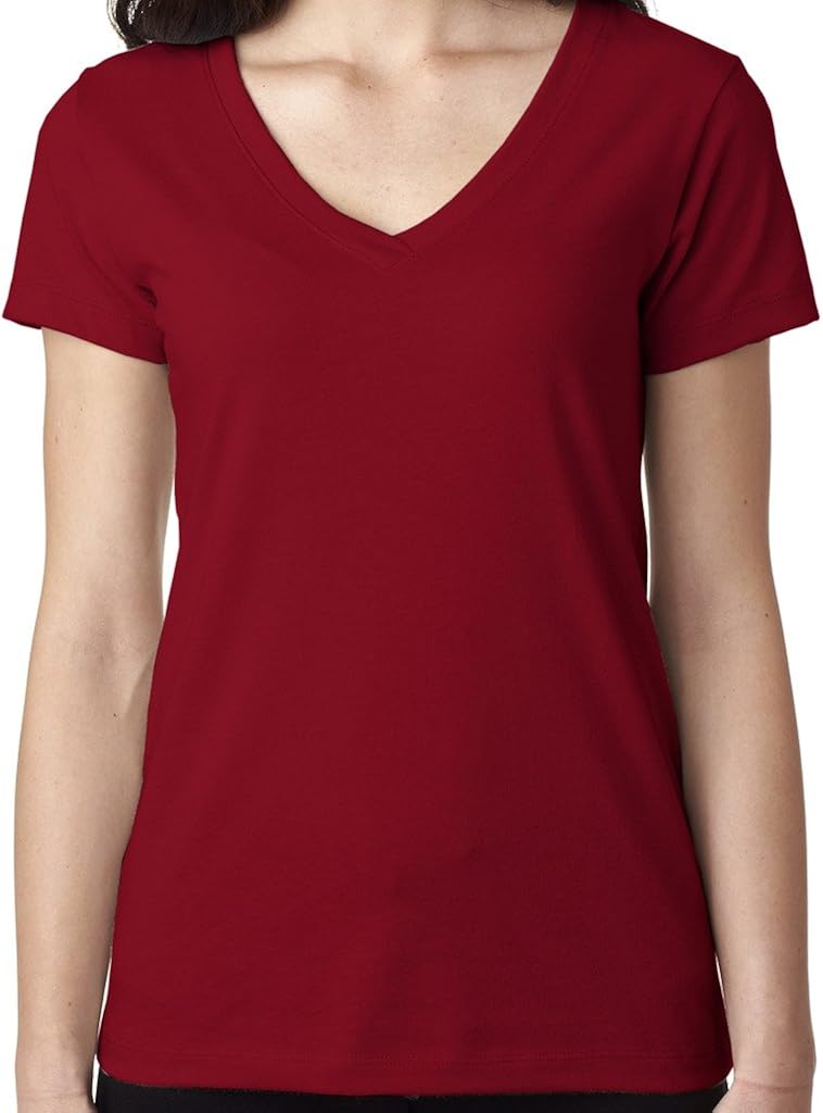 red v neck tee