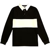 Kings Of NY Classic Mens Long Sleeve Sports Polo Rugby Shirt