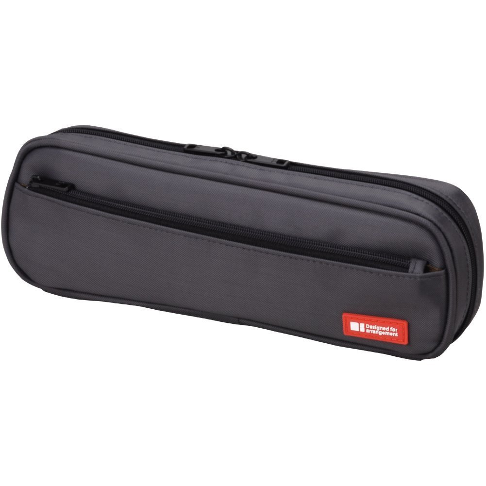LIHITLAB Pen Case, 9.4 x 1.8 x 3 inches, Black (A7552-24)