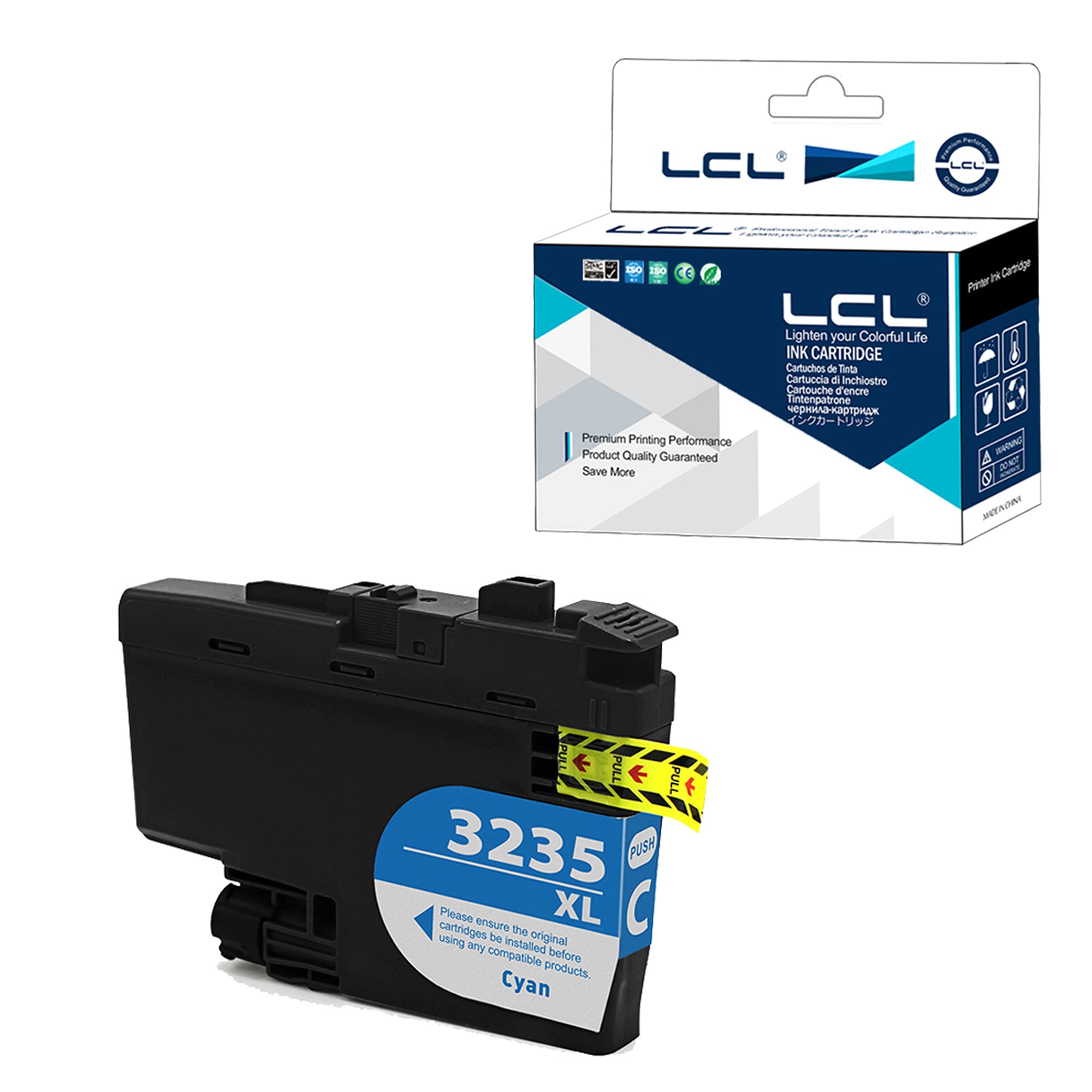 LCL Compatible Ink Cartridge LC-3235 LC3235 XL LC3235XL LC-3235XLC LC3235XLC (1 Cyan) Replacement for Brother DPC-J1100DW MFC-J1300DW