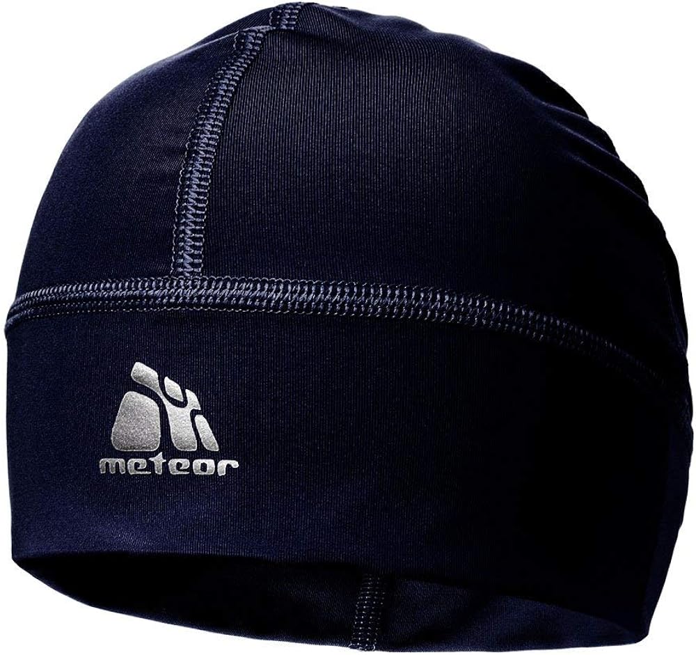 meteor Beanie Hat Skull Cap Windproof Cycling Running Skiing Snowboard Motorcycle Sports Under Helmet Antibacterial Quick Dry Stretchable Warm Thermal Outdoors Men Women Boys Girls One Size Navy Blue - Image 5