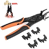 PLATATO Push to Connect Removal Tool Disconnect Tongs Tool for 1/2”, 3/4”, 1” Push in Fittings Plumbing Tools for Removal PEX