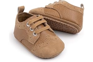 HsdsBebe Baby Boys Girls Oxford Shoes PU Leather Soft Rubber Sole Sneakers Anti-Slip Toddler Ankle Boots Infant Walking Shoes Moccasins