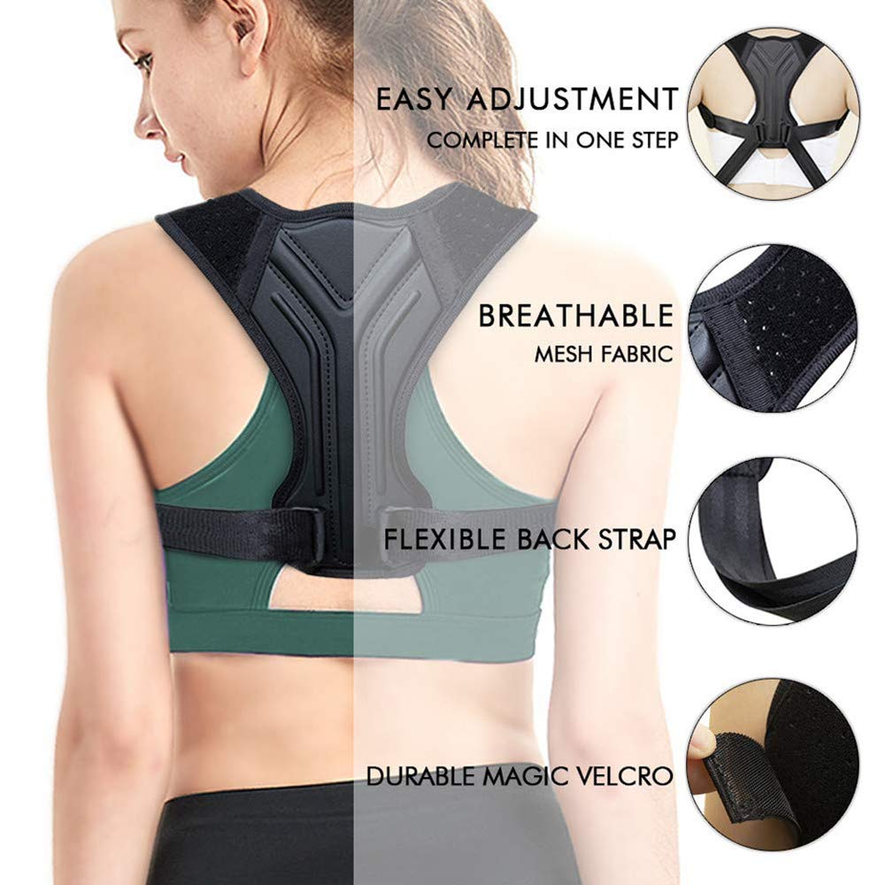 Posture Corrector for Women Men and Kids Adjustable Shoulder Straps Back Brace Posture Support Belt / Back Straightener / Posture Trainer Effective for Neck Back and Shoulder Pain Relief (M) - Image 4