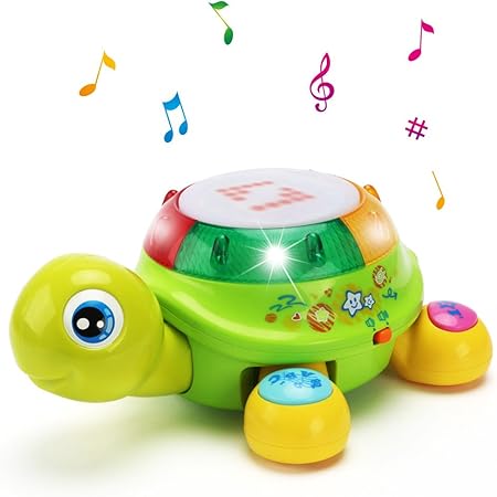 Amazon Wishtime カメさんとはいはい よくばり ミュージックおもちゃ 音鳴り 知育玩具 赤ちゃん 幼児用 ギフト 出産祝い 屋内遊具 おもちゃ