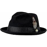 STACY ADAMS Men's Wool Felt Pinch Front Fedora Hat