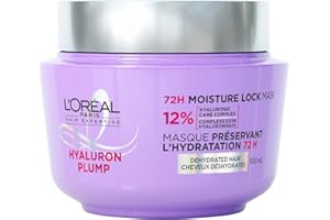 L'Oréal Paris Hair Expertise Hyaluron Plump 72H Moisture Lock Hair Mask, For Dehydrated Hair, 300ml