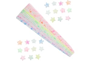Sewroro 210pcs Origami Stars Paper Strips 10 Colors DIY Craft Supplies for Boys and Girls and Adults Paper Folding Art Decora