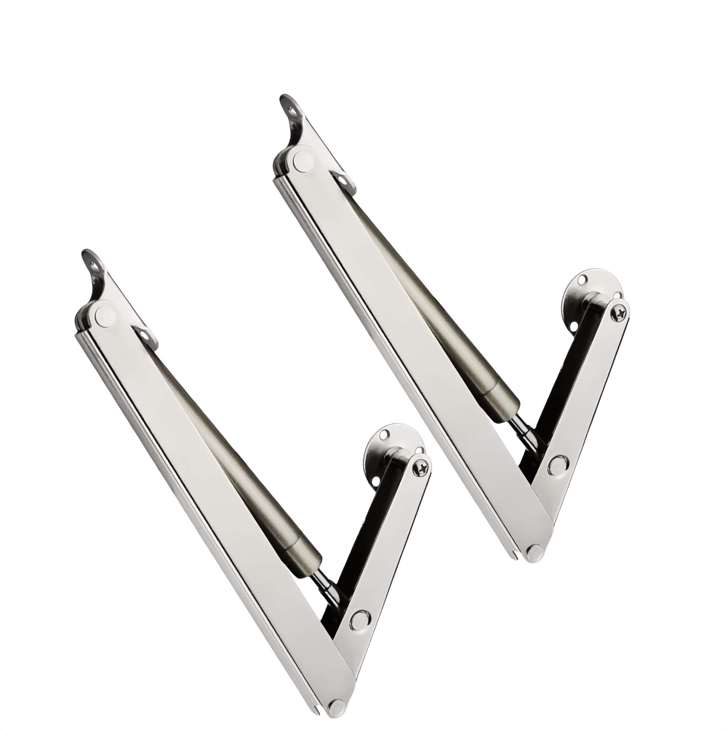 Photo 1 of 2 Pack | 200N-60lbs Gas Strut Spring Hinges for Heavy Lids to Keep Stay, Hydraulic Hinges for Toy Box Chest, Bench, Toolbox and Basement Floor Door,Slow Lowering Pneumatic Heavy Lid Lifter Gas Struts.