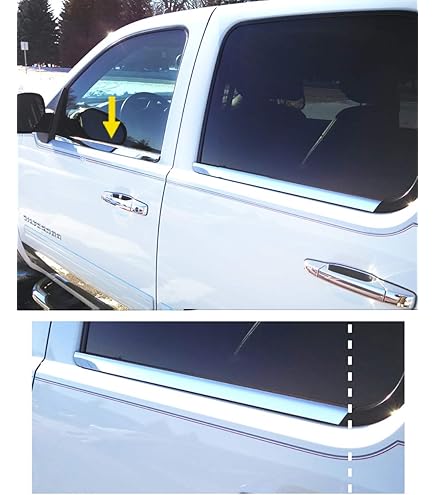 Exterior Trim For Avalanche Tahoe Suburban Chrome Window Sill Trim Moldings For Chevy Tahoe Suburban Avalanche 2007-2014 – Front & Rear Chevy Tahoe Window Trim - Foto 11