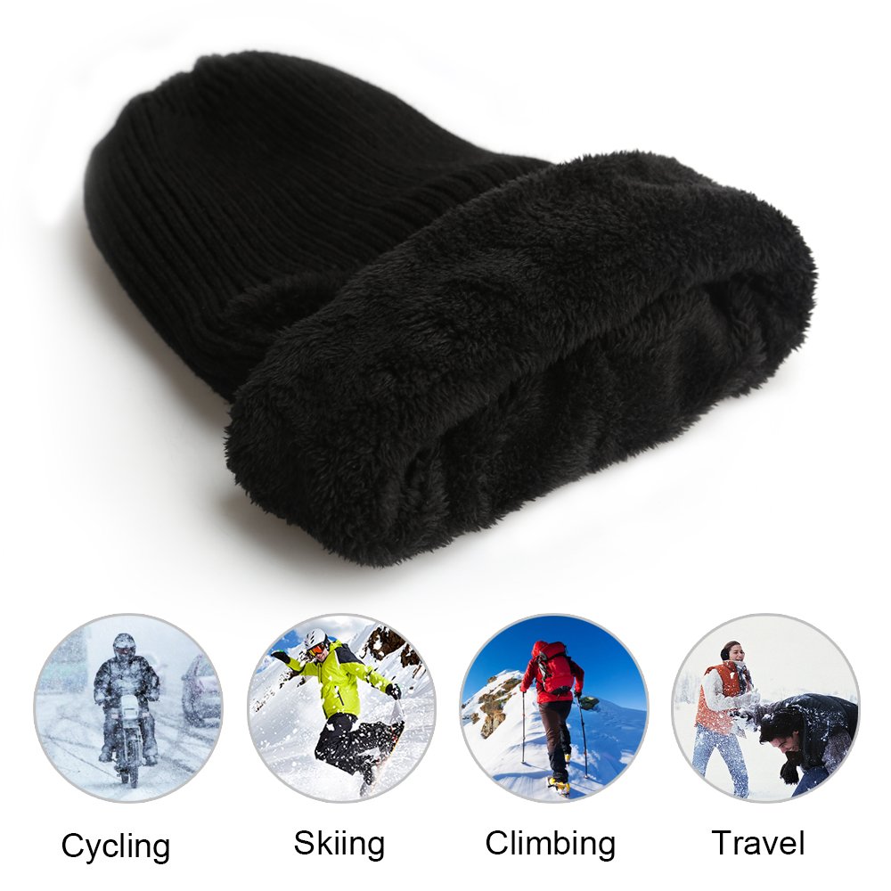 MOCOFO Warm Winter Hats, 3-in-1 Knit Beanie with Flexible Neck Guard,Unisex Face Mask Riding Hat for Winter Outdoor Sports Cycling Motorcycle Ski Snowboard or Fishing