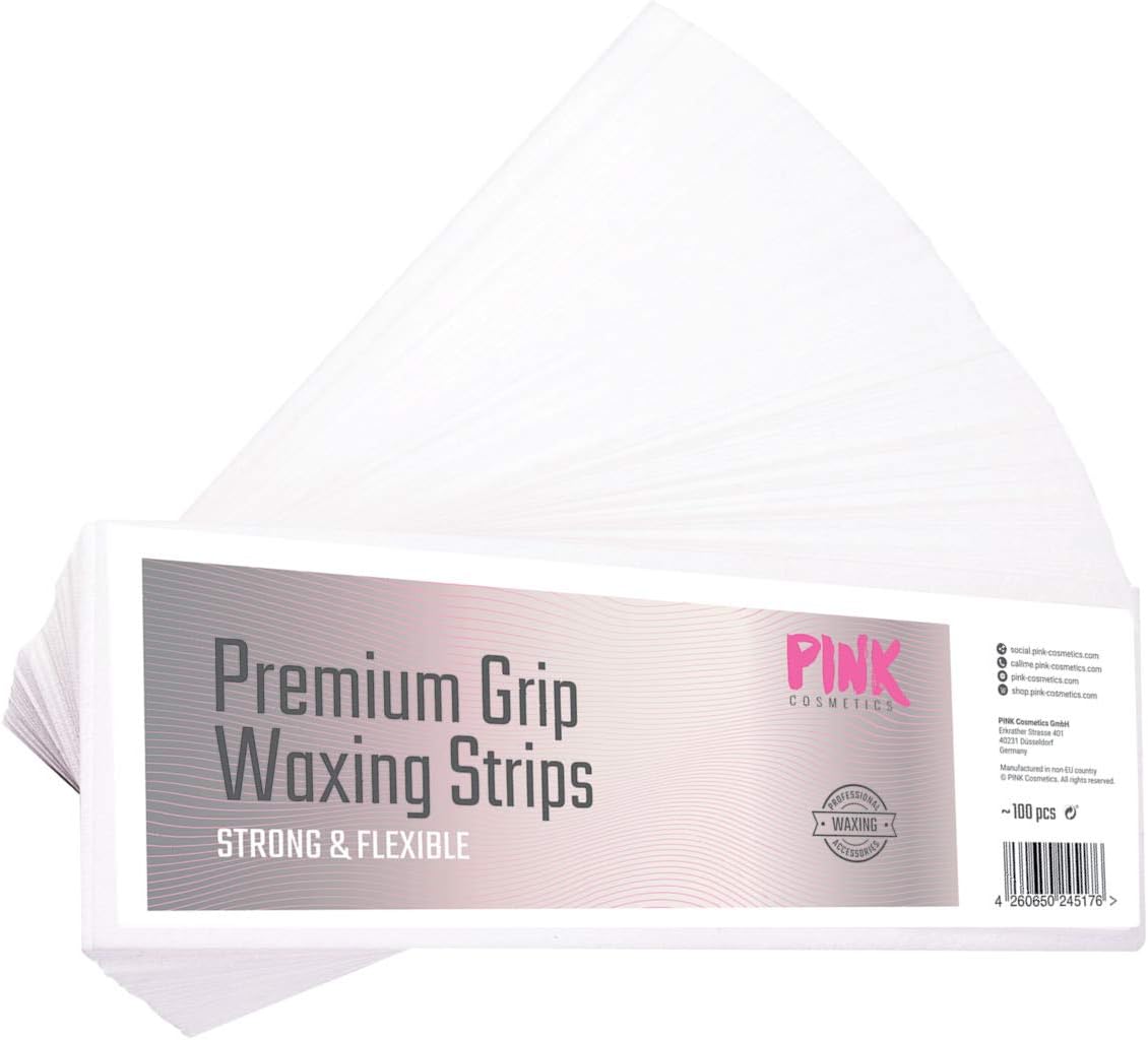 Professional quality fleece strips from PINK Cosmetics (100 pieces) for wax and sugar paste