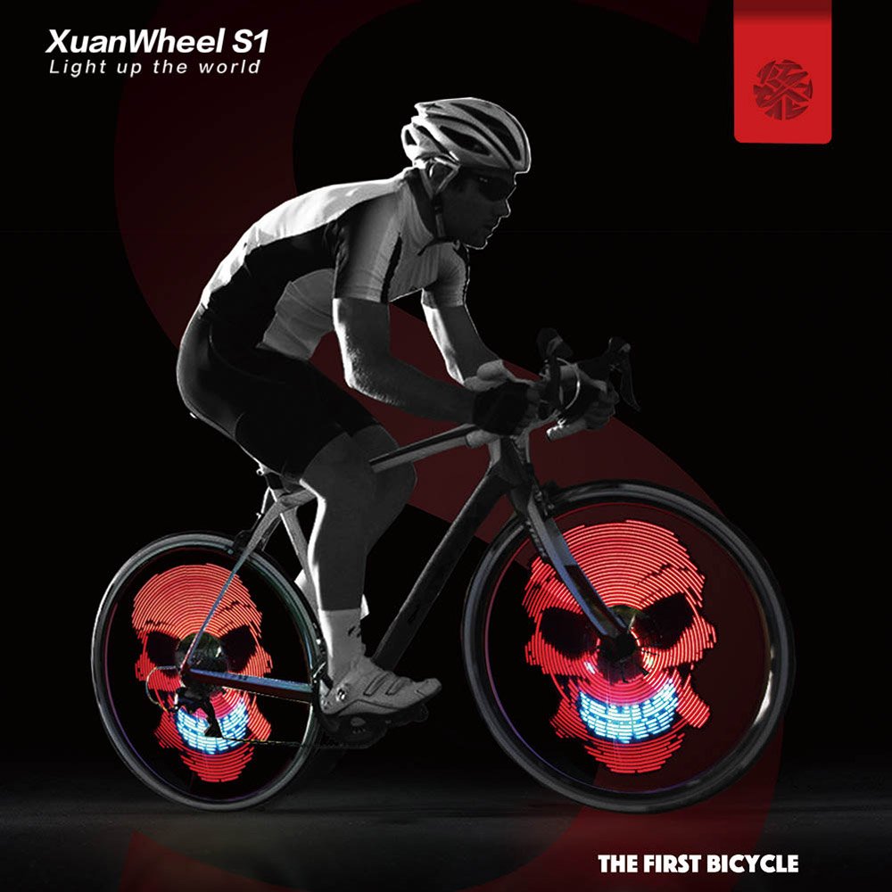 XuanWheel Luce LED per Bicicletta Luci Ruota Bicicletta LED da Bicicletta Rotella Bicicletta Raggio Luci Spoke Light Flashing 96PCS LED RGB