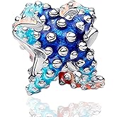 Doyafer Two Tone Starfish Charms Bead 925 Sterling Silver Pendant Fit Women's Bracelet Necklace Charm Holiday Birthday Gifts For Friends