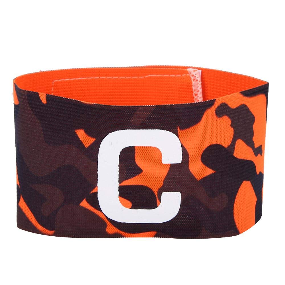 Dwawoo Captain Armband, Nylon Soccer Captain Arm Band Team Sports Armband for Football Hockey Tennis Basketball Volleyball(Orange) Soccer Captain Armband Competitive Movement
