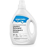 Amazon Basics Concentrated Liquid Laundry Detergent, Free of Perfumes &amp; Clear of Dyes, 110 loads, 82.5 Fl Oz, Packaging May Vary