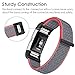 Fintie Band for Fitbit Charge 2, Nylon Sport Loop Breathable Nylon Replacement Strap Wrist Bands with Adjustable Closure for Fitbit Charge 2 HR Smart Fitness Tracker, Electric Pink