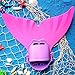 Zole Mermaid Swim Fin Adjustable Diving Monofin Swimming Foot Flipper Mono Swim Training For Kids Childrens (Pink with purple)