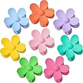 Flower Hair Clips, 8PCS Large Claw Clips for Women Thick Thin Hair, Big Cute Matte Hawaiian Flower Hair Claw Clips for Women Girls Styling Gifts 8 Colors
