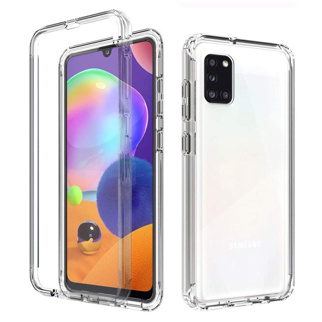Samsung Galaxy A31 6.4"SM-A315F/DS Case, Samsung Galaxy A31 Front and Back Case, Transparent Clear Fully Protection PC Hard Soft Cover Bumper Shockproof For Samsung Galaxy A31