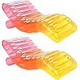 FUNBOY Giant Inflatable Luxury Clear Rainbow Chaise Lounger, Chair Pool Float, Transparent Tri-Color Material, Cool Adult Float, Perfect for a Summer Pool Party - Bundle Pack of 2