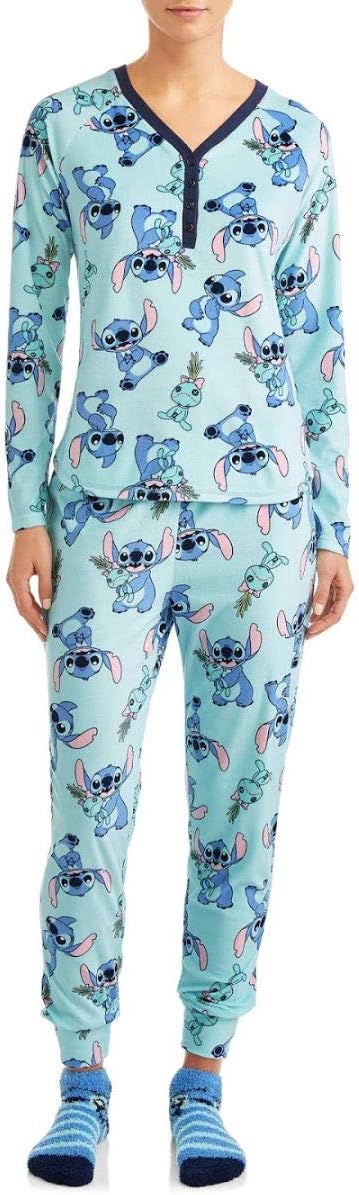 Christmas Lilo & Stitch 3 Piece Pajama Set w/Socks