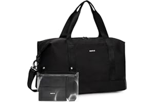ECOHUB For Spirit Airlines Personal Item Bag 18x14x8 Underseat Carry on Bag with Removable TSA Approved Wet Bag, Travel Duffel Bags Weekender for Women, 30L (Black)