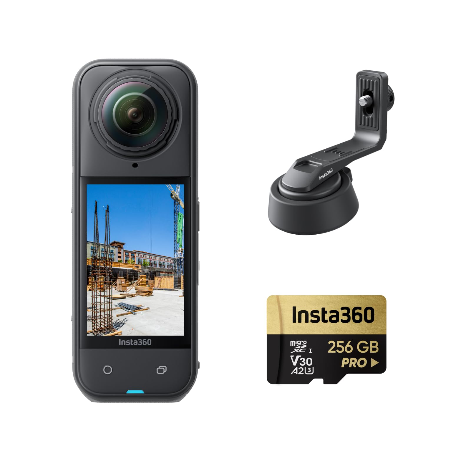 Insta360 X5 Construction Bundle - 360° Construction Camera, 8K30fps 360 HDR Video, 72MP Photo, 11K Timelapses, Supports OpenSpace, DroneDeploy, Cupix, FARO Sphere XG, Dalux, PlanRadar, Evercam & More