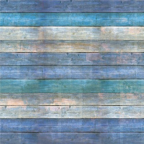 Blue Wood Planks 12x12 Scrapbook Paper - 4 Sheets