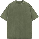 Arssm Men Oversized T Shirts Vintage Tee Loose Fit Short Sleeve Casual Streetwear Baggy Washed Unisex Tops