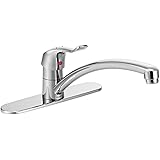 Moen 8717 Commercial M Dura Single Mount Kitchen Faucet With 12 Inch Spout Reach And Side Spray 1 5 Gpm Chrome Touch On Kitchen Sink Faucets Amazon Canada