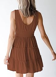 Dokotoo Women's Dresses Sleeveless Ruffle