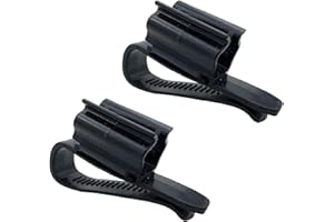 CAUAOA 2 Pcs Black Fish for Tank Mounting Clip, Water Pipe Hose Holder Multifunction Adjustable Clamp for 0.31""""-0.62"""" Dia Tub Aquarium Tube Holder, Aquarium Air Pump Accessories ﻿