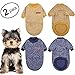 Dog Sweater Winter Clothes 2 Pack - 2 Colors Soft and Warm Suitable for Tiny Small Medium Dogs Puppy Pet Fall Sweaters Fashionable