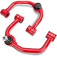 dynofit 2-4" Upper Control Arms Compatible with 2004-2020 Ford F150, Front Extended Upper Control Arms for F150, Alignment Lift 2 to 4 inch, Suspension Kit Tubular Control Arms, 2 Pack(Red)