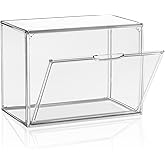 MSHOMELY Purse Organizer for Closet, Handbag Storage Organizer Stackable Display Box with Magnetic Door, Acrylic Display Case for Collectibles, Closet Storage Bins for Figures, Wallet, Dolls, 1 Pack