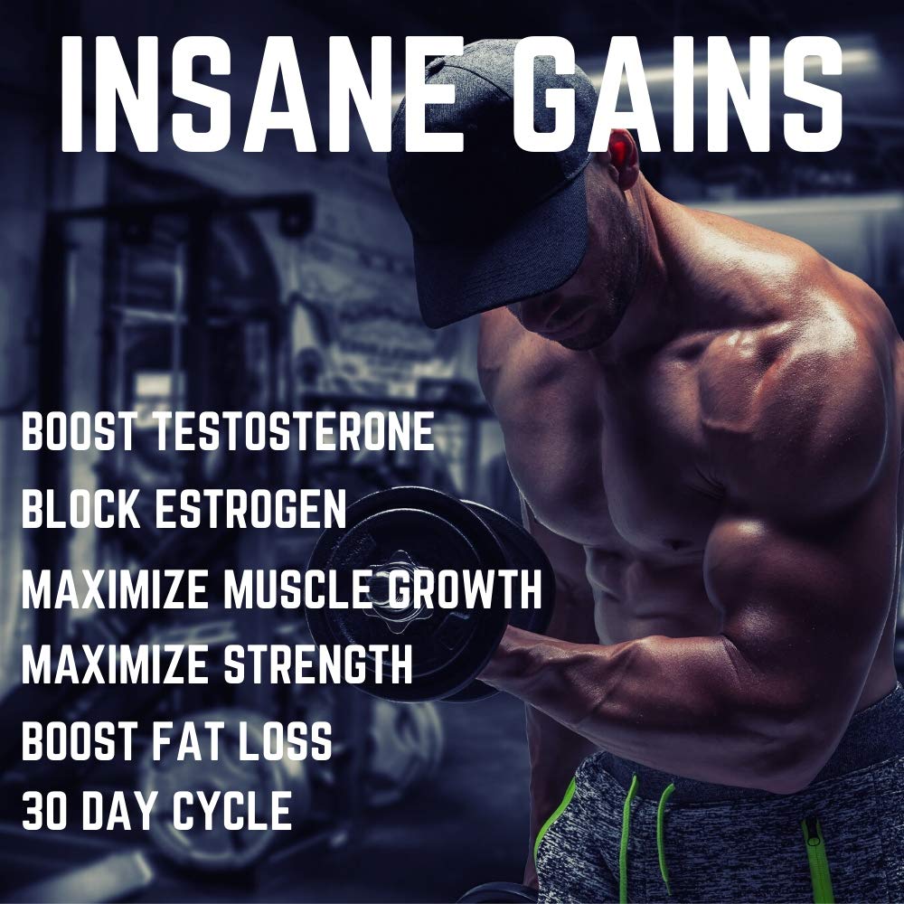 Nar Labs AndroStar Hardcore | Natural Testosterone Booster | Estrogen Blocker for Men | Boost Muscle Growth | 120 capsules