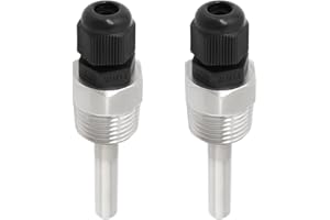 OTOTEC 2pcs Immersion Sleeve Pocket Thermowell G1/2" 304 Stainless Steel Temperature Sensor Immersion Sleeve Pocket Tool for 