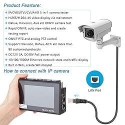 WSDCAM 4" Portable Wrist IP Camera Tester - 4K