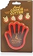 SUCK UK Hand Shaped Cookie Cutter-Novelty Accessory to Make Customised Bakes, Red
