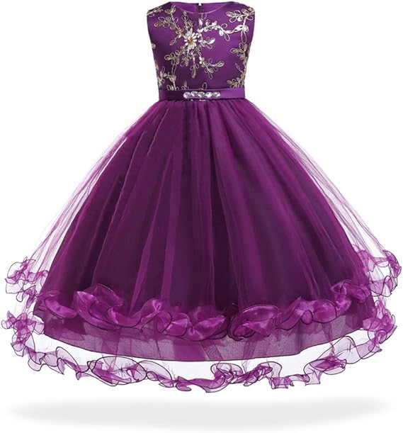 Amazon Lserver 子供ドレス ロング 女の子 ピアノ発表会 結婚式 キッズ ドレス ワンピース フォーマル 入学式 七五三 卒業式 誕生日 パーティー かわいい 110 1 130 140 150 160 170 フォーマル 通販