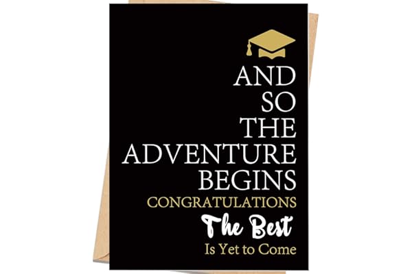 Soupklop Inspirational Graduation Card for Son Daughter Grandson Granddaughter, High School & College Graduation Gift for Him and Her, Congratulations Card