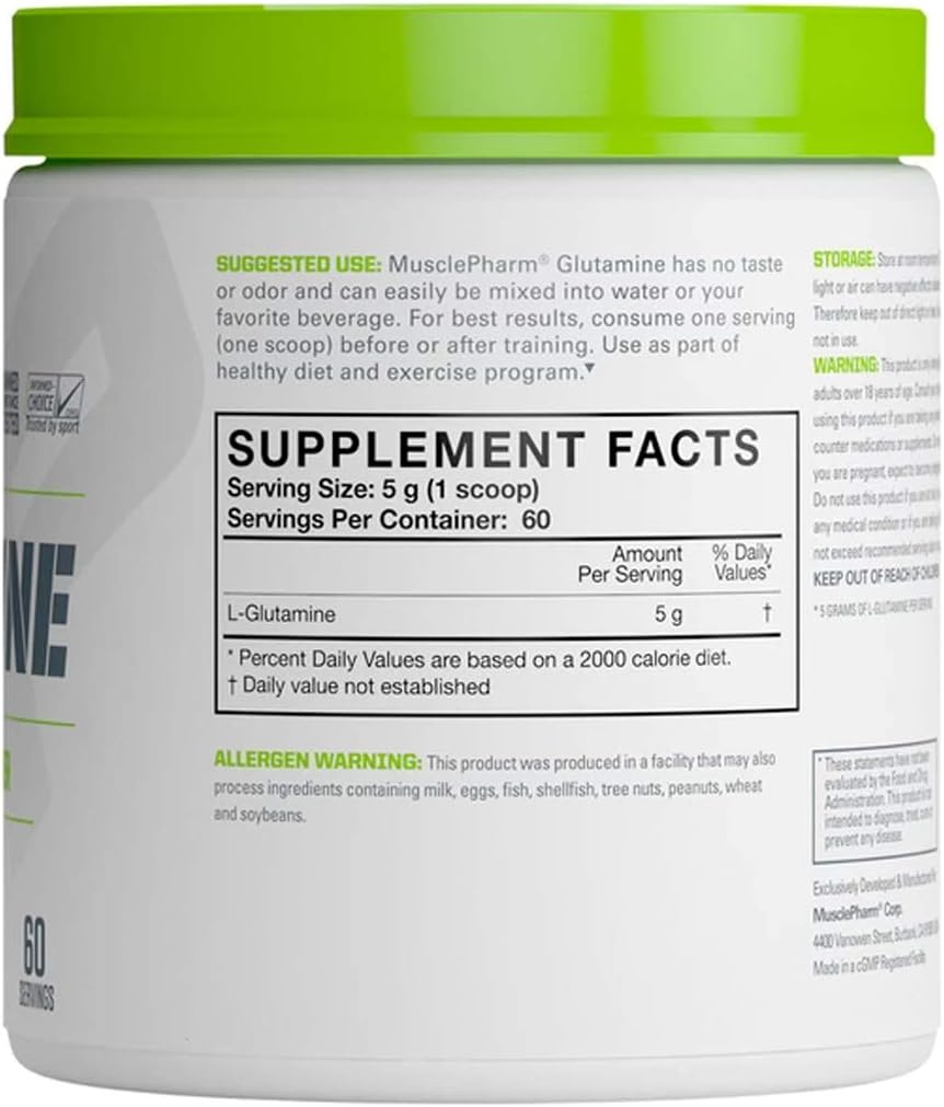 MP Essentials 100 Pure Glutamine Powder, Muscle Growth and Recovery, L