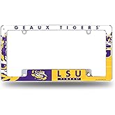 Rico Industries NCAA Standard 12" x 6" Chrome All Over Automotive License Plate Frame for Car/Truck/SUV (L-M Schools)