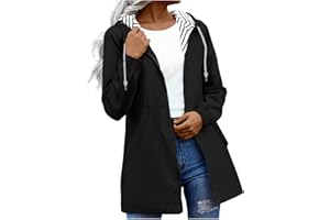 Raincoat for Women Waterproof Rain Jackets with Hood Outdoor Striped Lined Travel Jacket Lightweight Windbreaker Coats