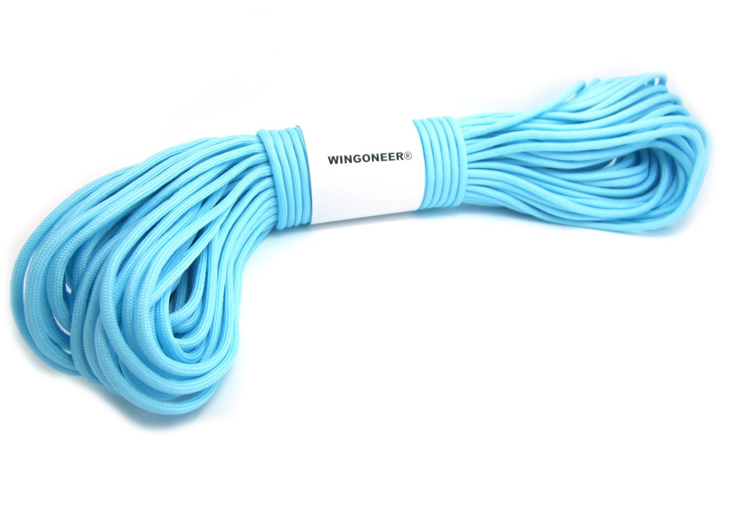 WINGONEER® 550 Luminous Glow in the Dark Paracord Mil Spec Type III 7 strand parachute cord Blue100 feet