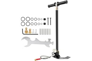 DEUOVHT 4-Stage PCP Hand Pump, 30MPa/4500PSI High Pressure Pump with Oil-Water Filter for PCP Air Rifles, HPA Tanks, Paintball Guns & Tire Inflation