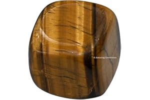 AMAZING GEMSTONE 1 oz Tiger Eye Crystal Tumbled Stones Polished Rocks - Natural Gem Stones for Healing - DIY Crystals for Protection