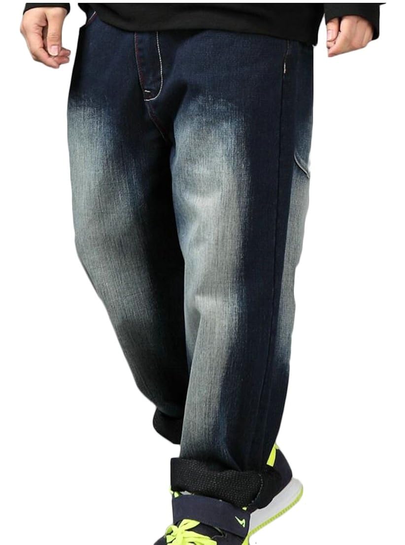 boston crew belted straight leg jeans